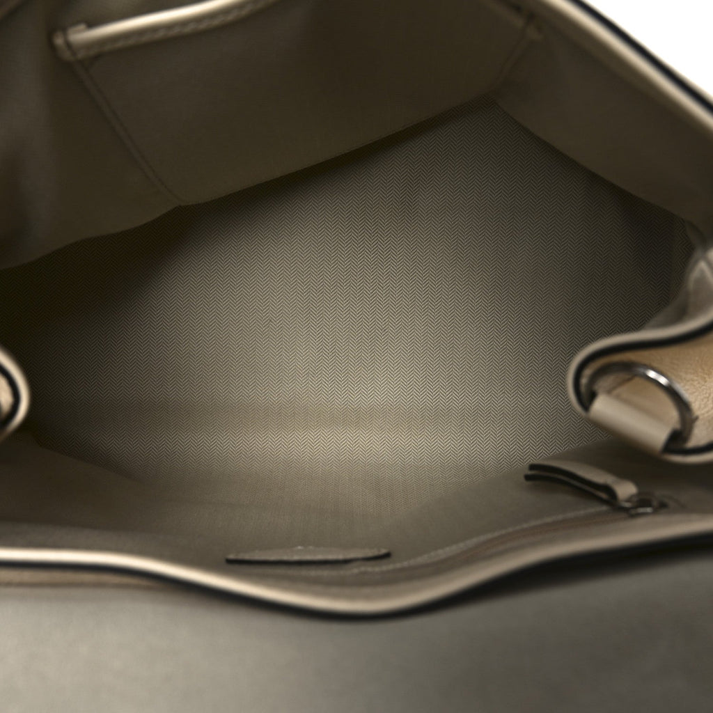 High Shine Calfskin Medium Alexa Eggshell