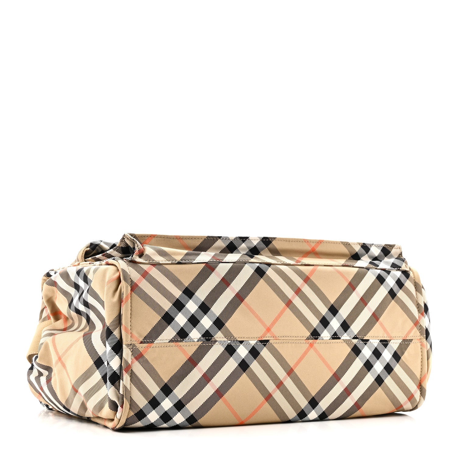 Nova Check Tote Diaper Bag Sand Beige