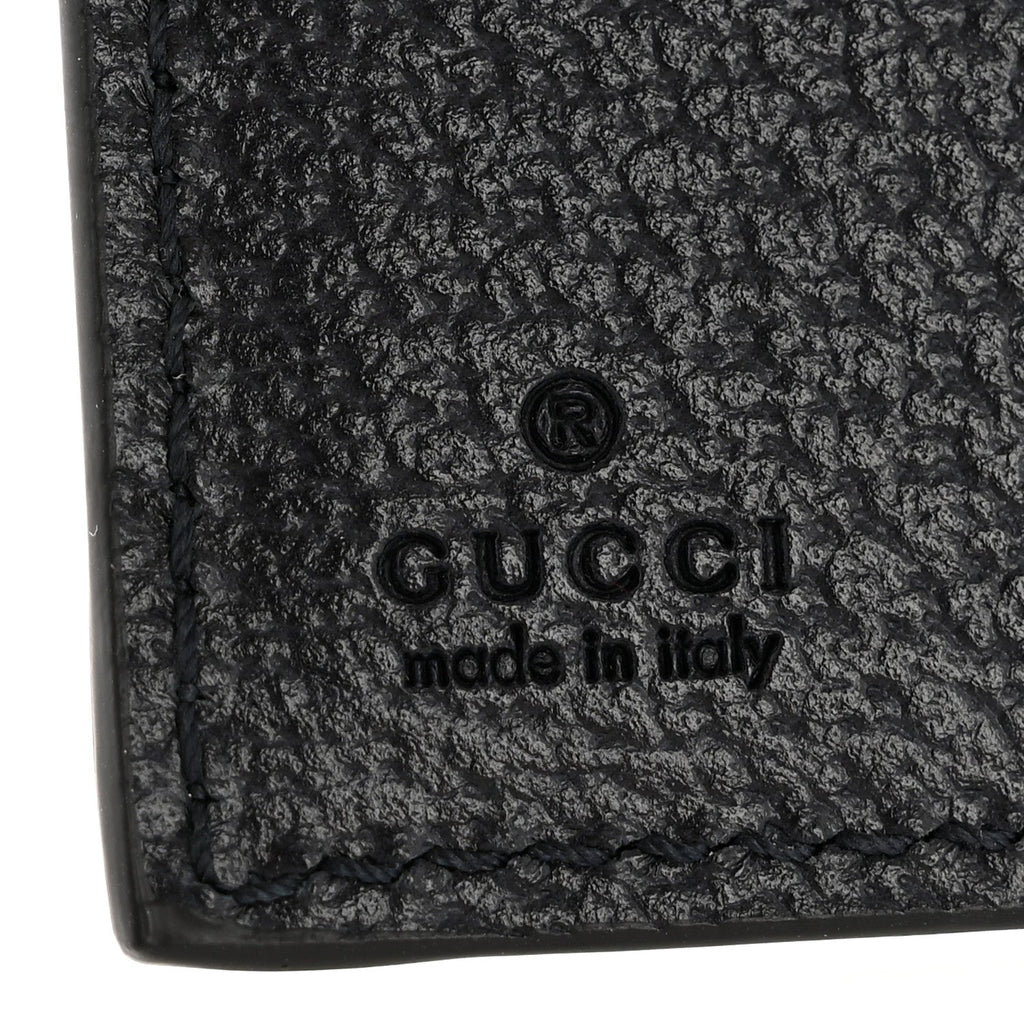 GG Supreme Monogram Textured Dollar Calfskin Web Ophidia  Case Beige Blue