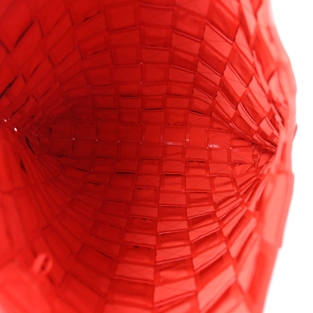 Calfskin Maxi Intrecciato Cassette Tote Tomato