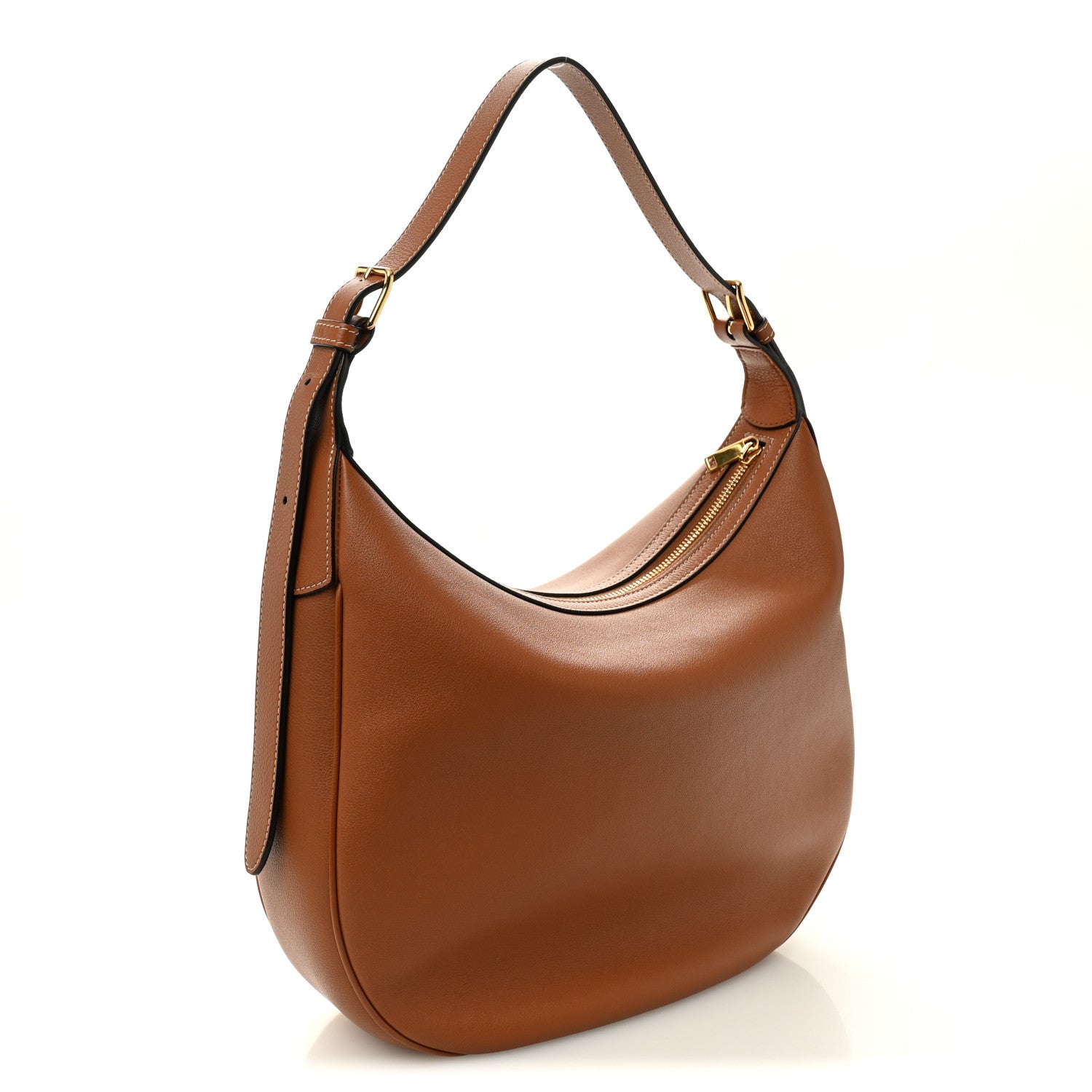 Supple Calfskin Medium Triomphe Heloise Shoulder Bag Tan