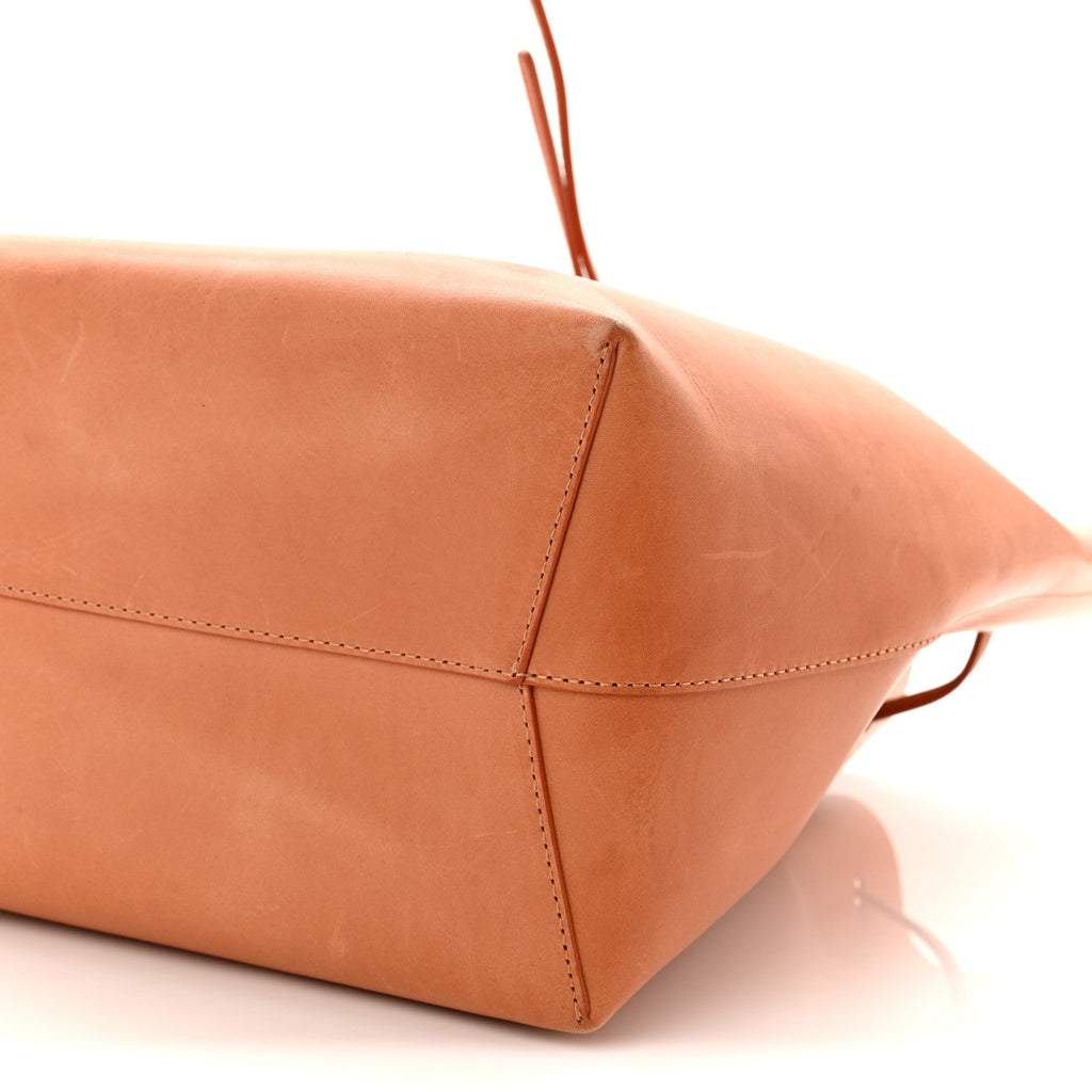 Vegetable Tanned Calfskin Bucket Bag Cammello Rosa