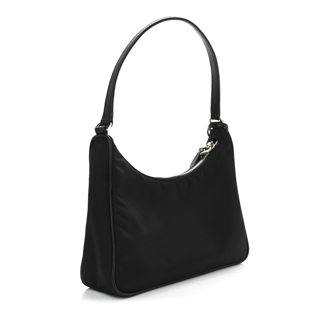 Tessuto Nylon Saffiano Mini Re-Edition 2005 Bag Black