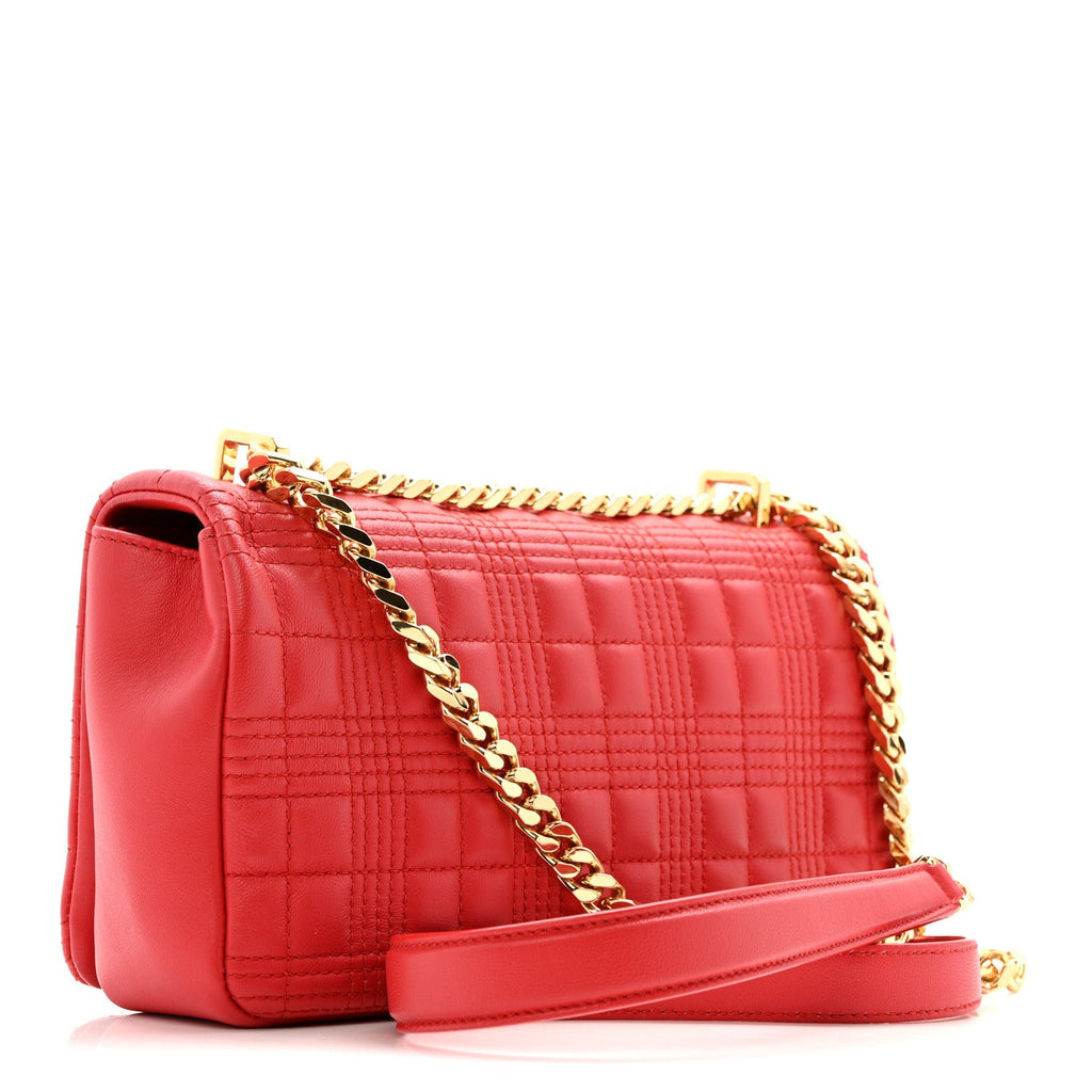 Lambskin Quilted Small Lola Bag Bright Red