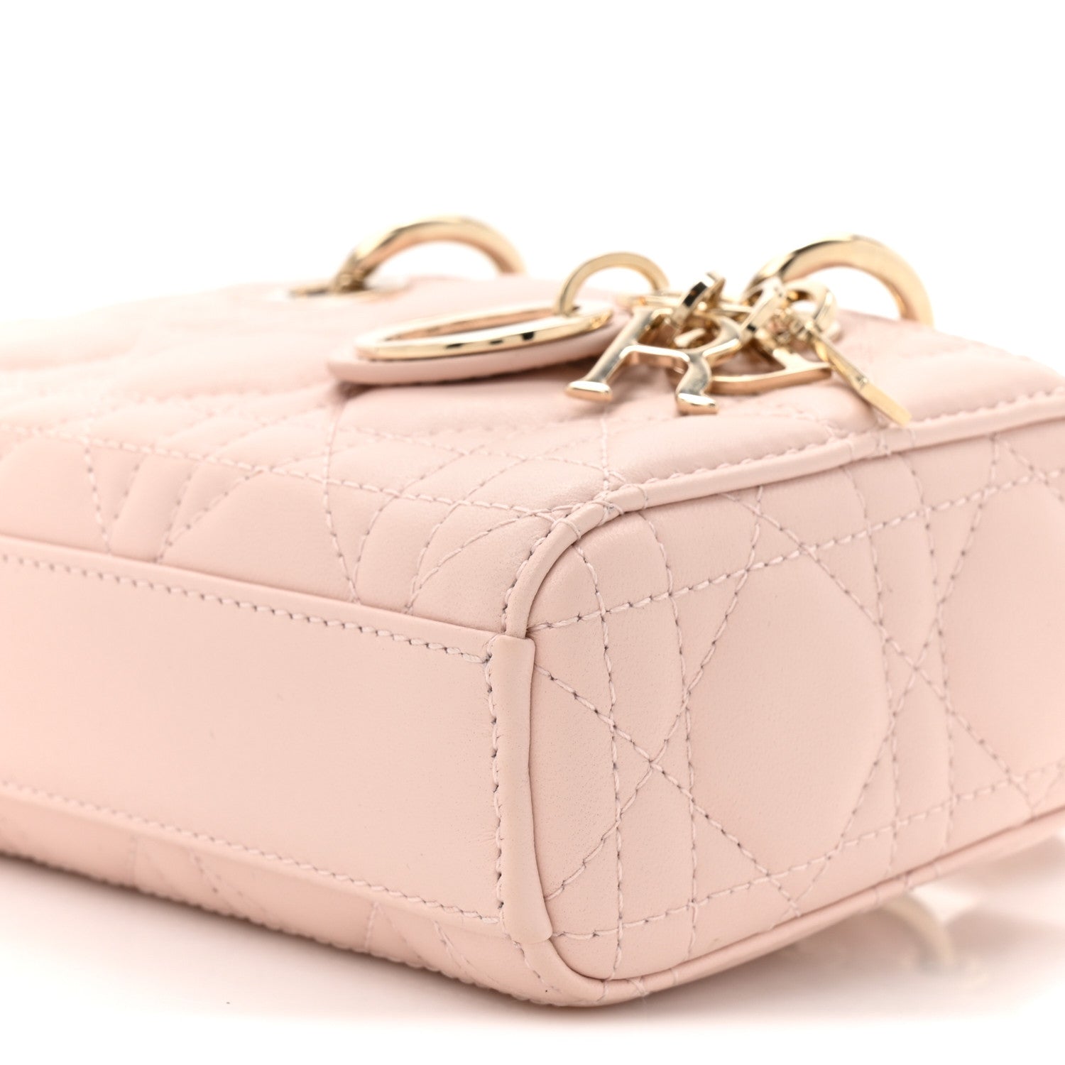 Lambskin Cannage Micro Lady D-Joy Powder Pink