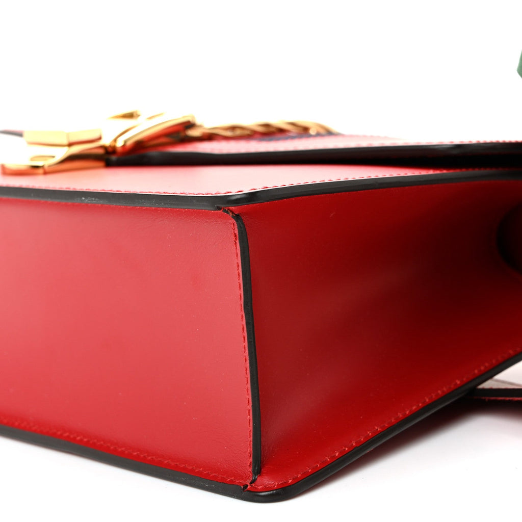 Calfskin Small Sylvie Shoulder Bag Hibiscus Red
