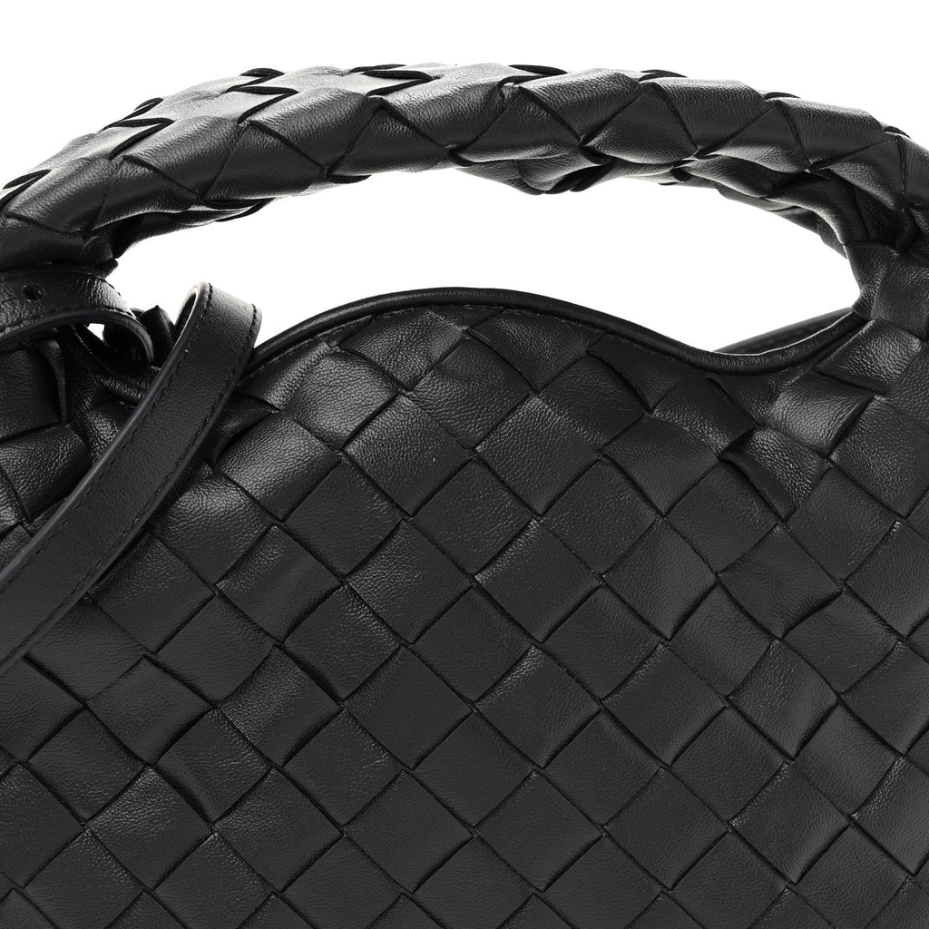 Calfskin Intrecciato Mini Hop Black