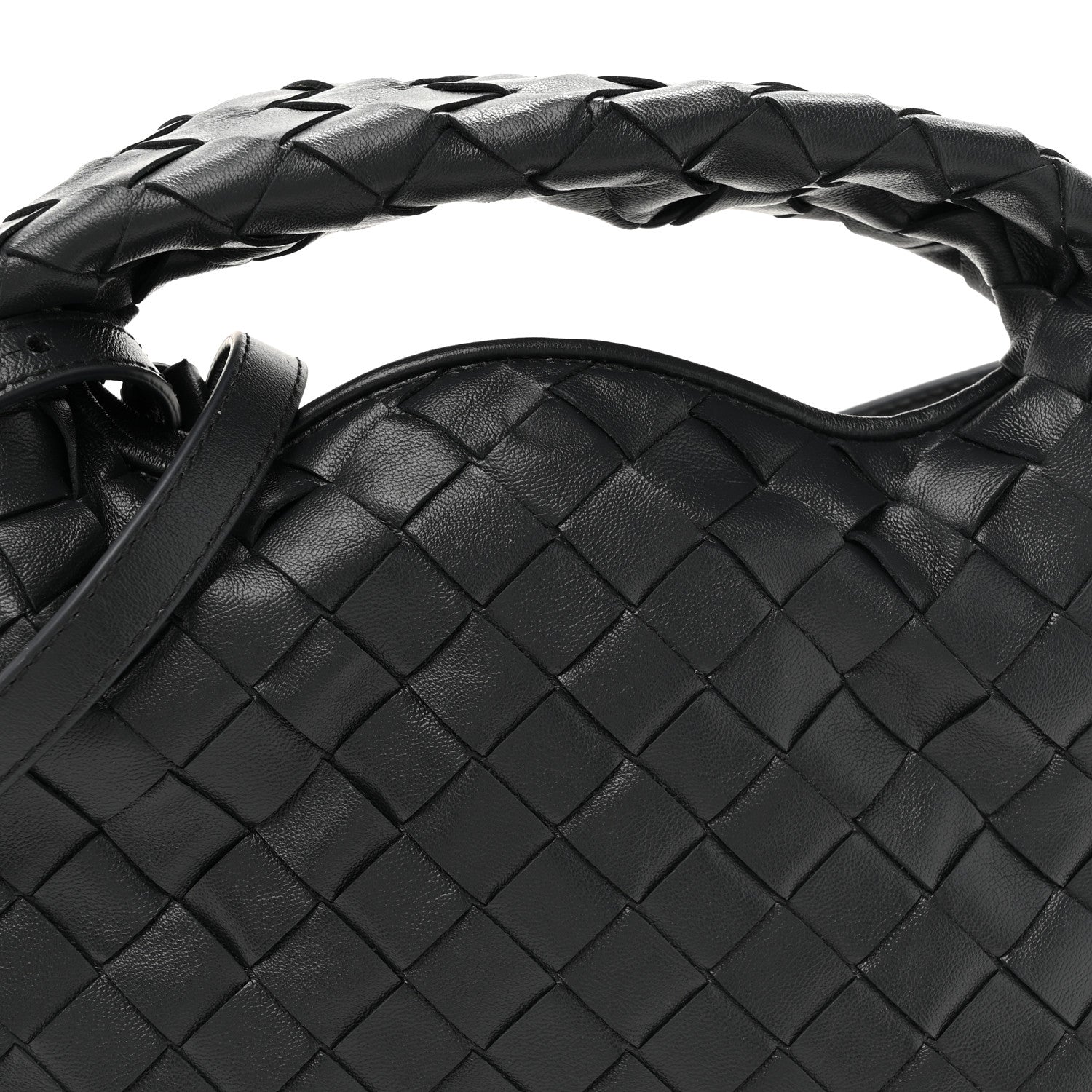 Calfskin Intrecciato Mini Hop Black