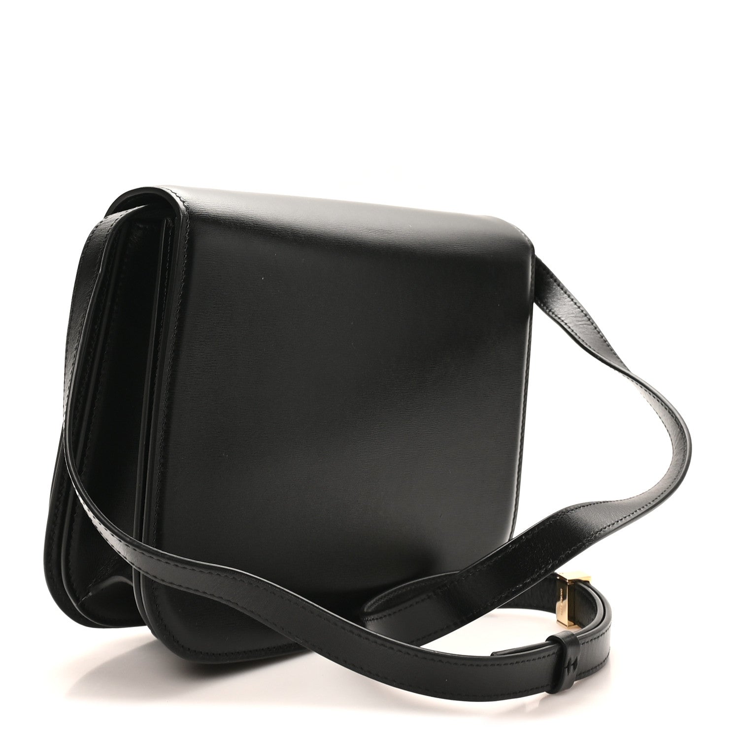 Dappled Calfskin Small Fiamma Crossbody Bag  Black