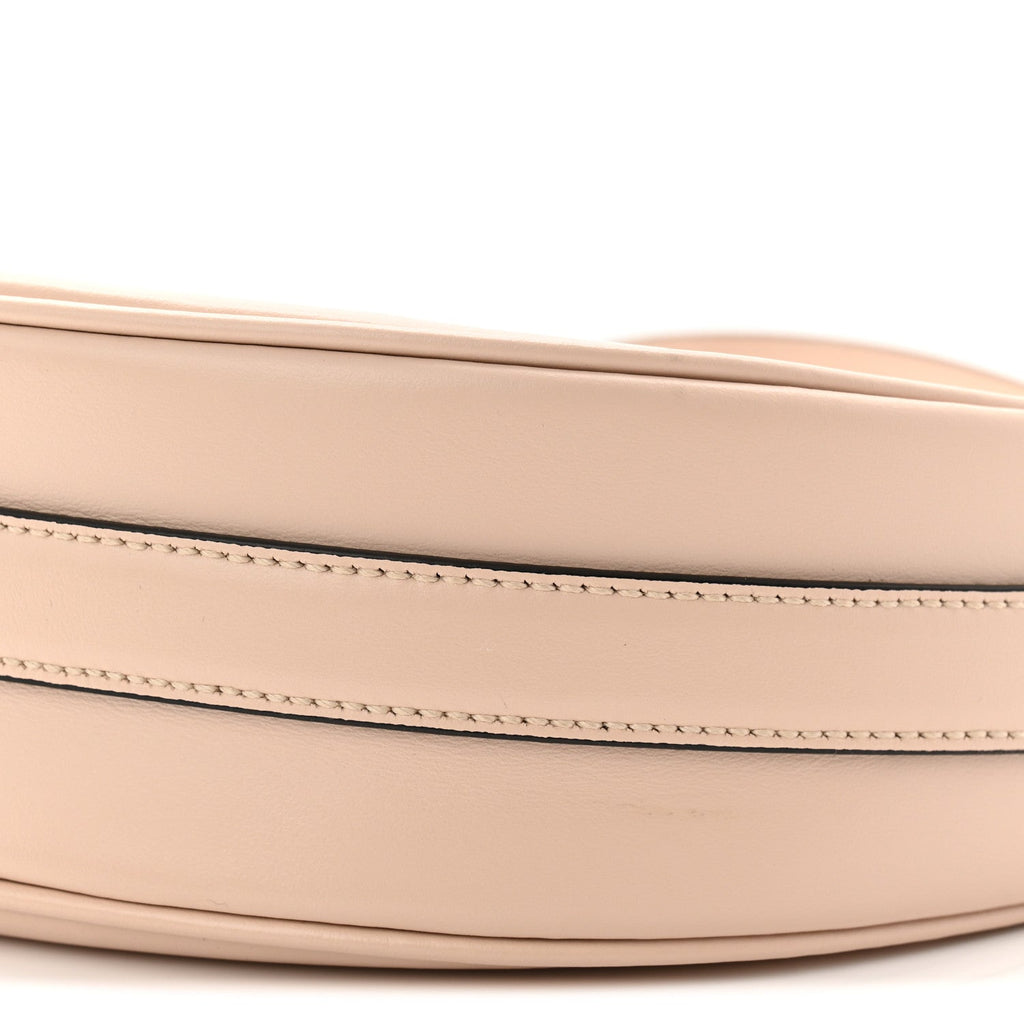 Soft Calfskin Arque Shoulder Bag Travertino