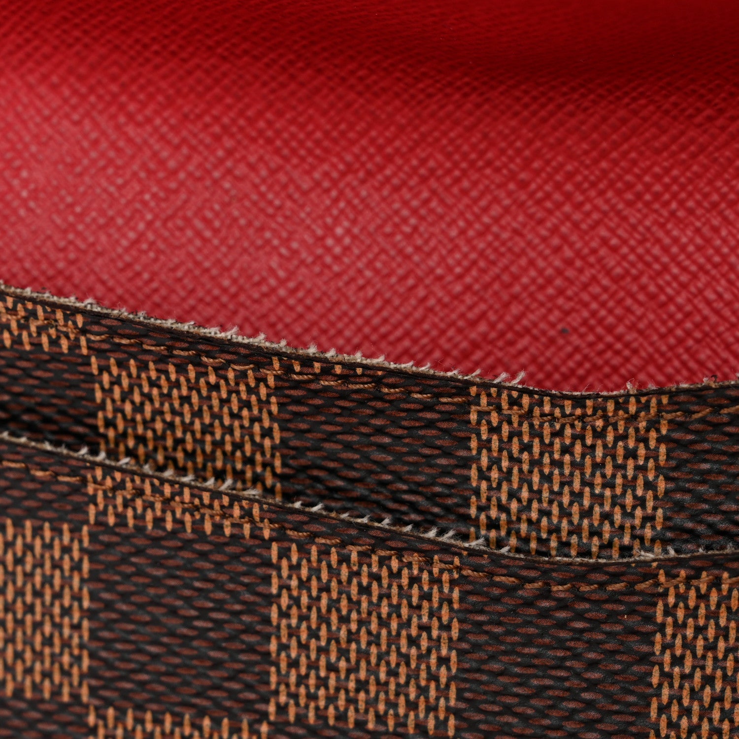 Damier Ebene Josephine Wallet Red