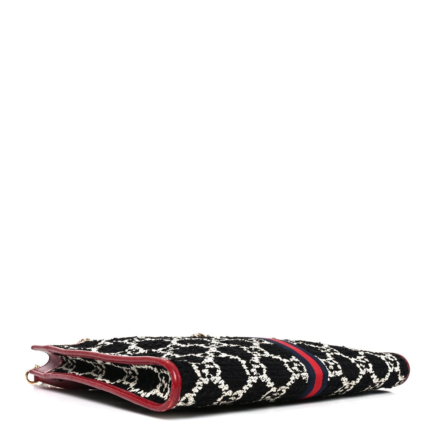Tweed GG Monogram Large Rajah Chain Tote Romantic Cherry Black White