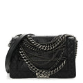 Calfskin Enchained New Medium Boy Flap Black
