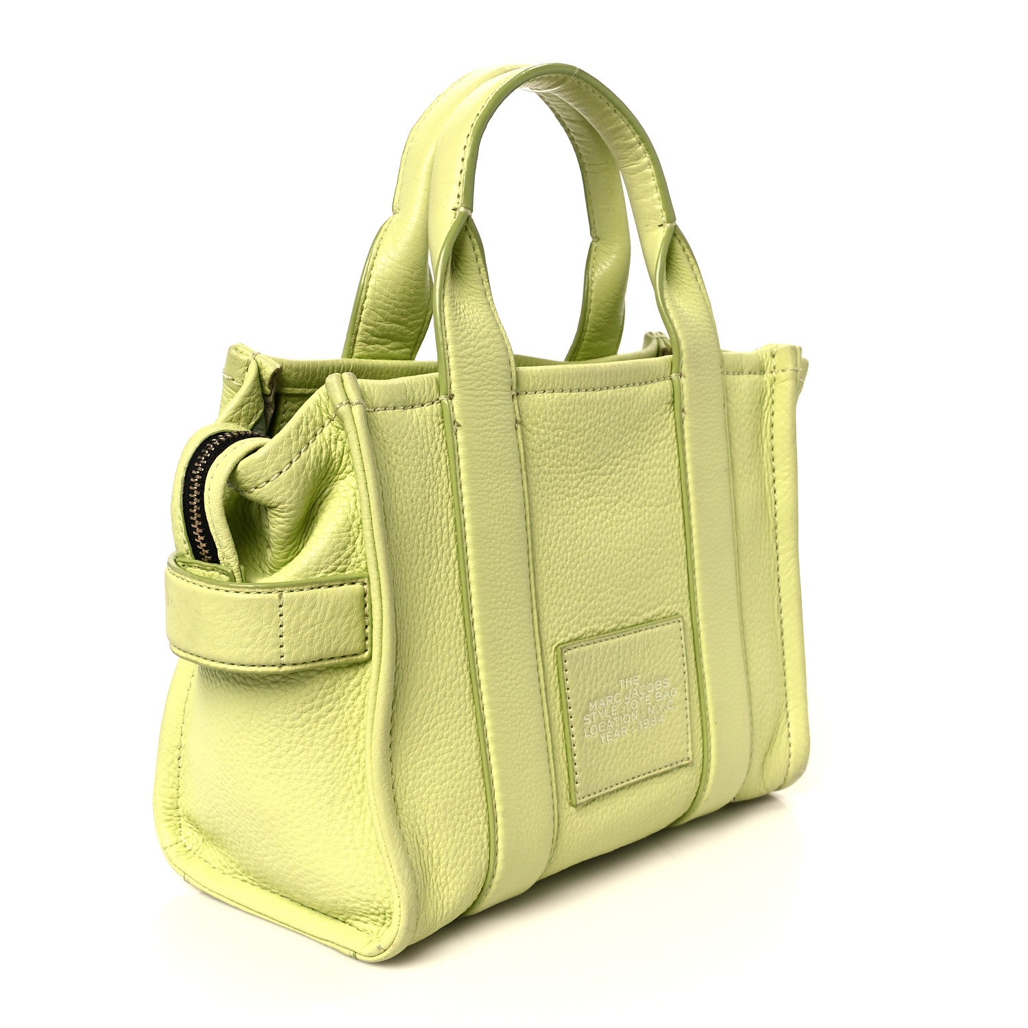 Grained Calfskin Small The Tote Bag Limoncello