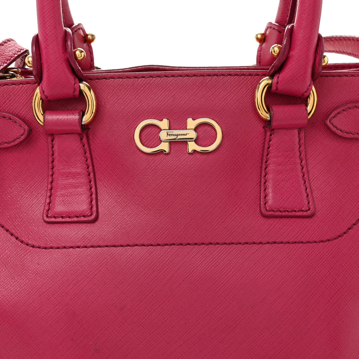 Hammered Calfskin Batik Tote Pink
