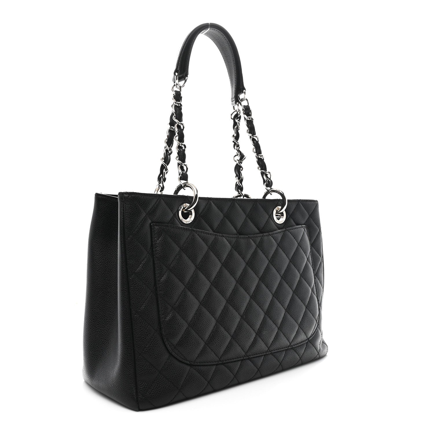 Caviar Quilted Grand Shopping Tote GST Black