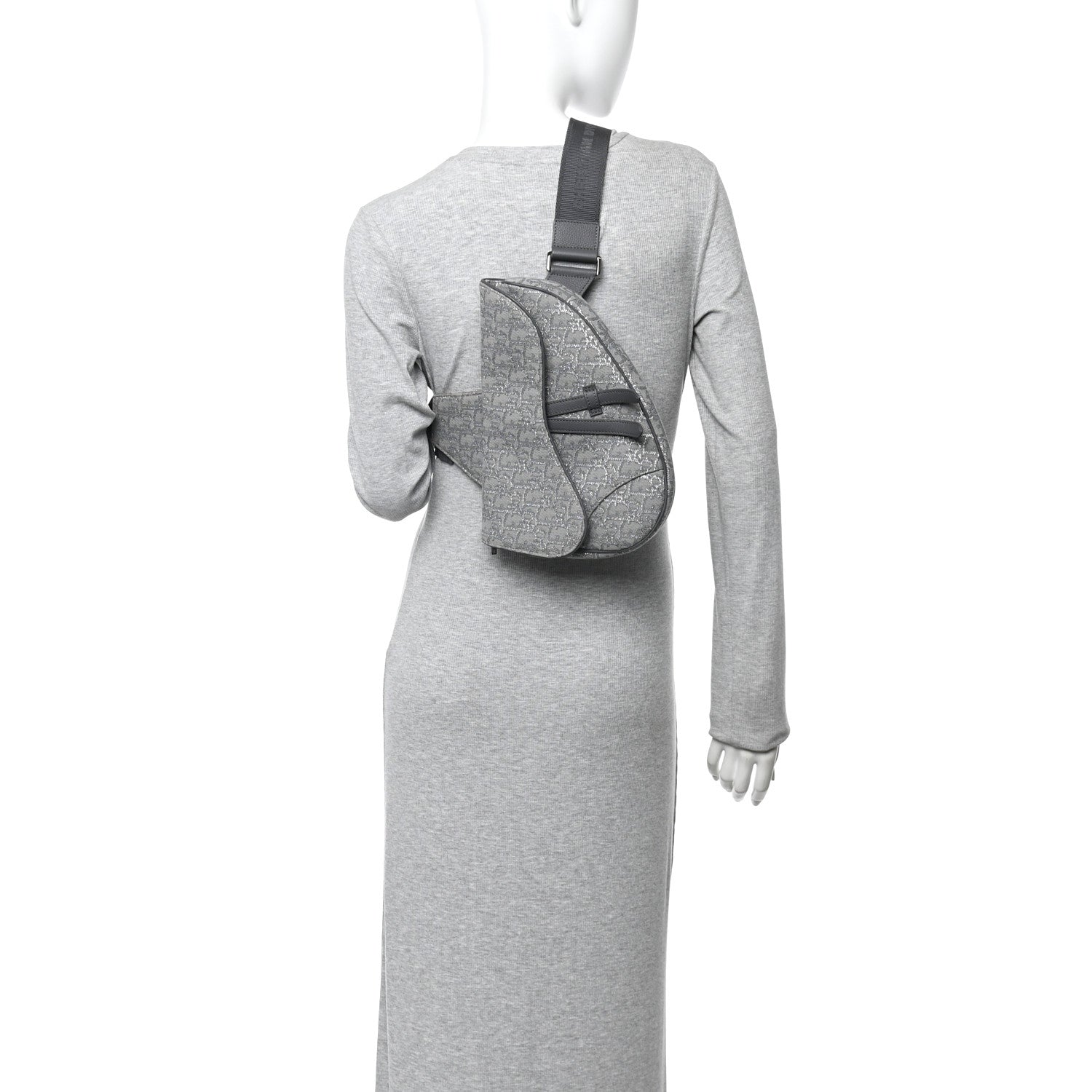 Oblique Mens Saddle Bag Grey