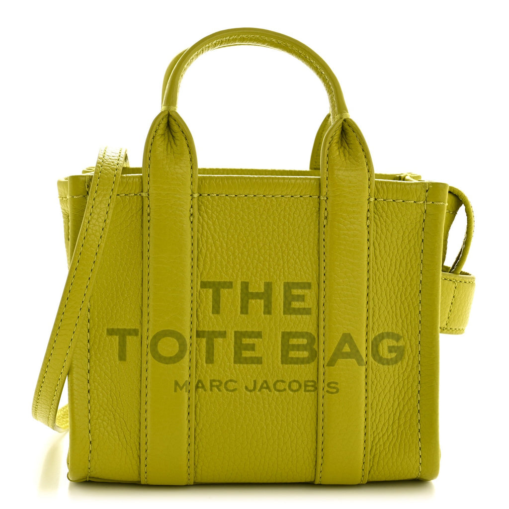 Grained Calfskin Micro The Tote Bag Citronelle