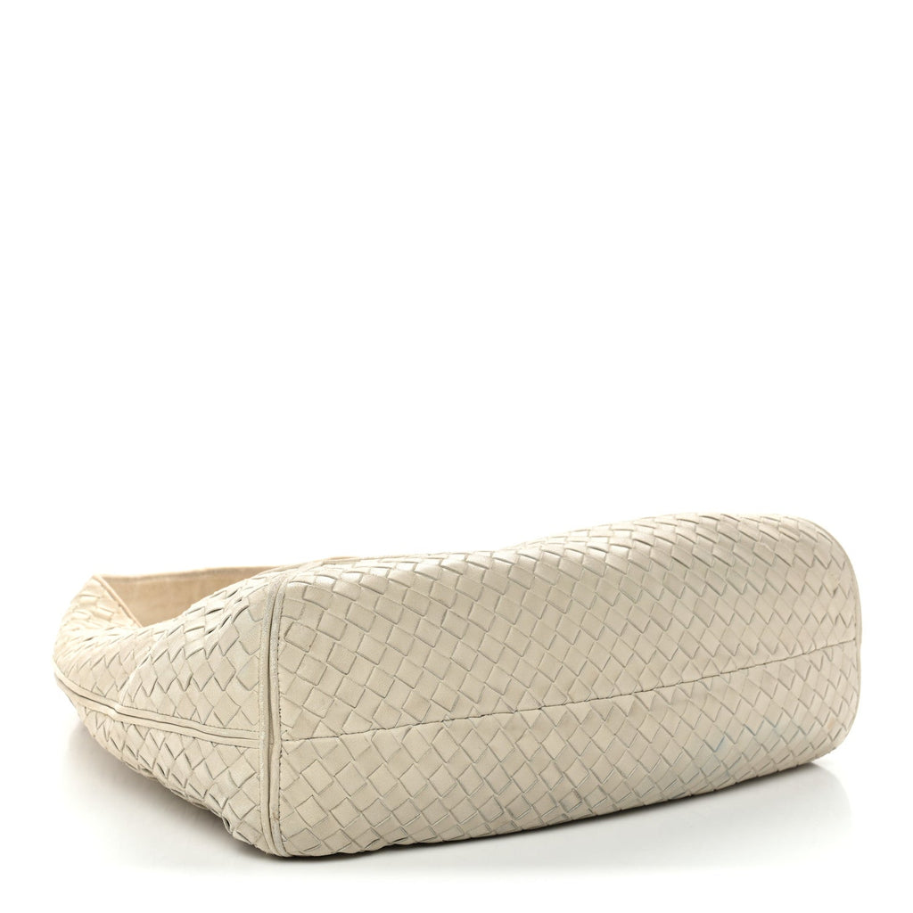 Nappa Intrecciato Ball Hobo White