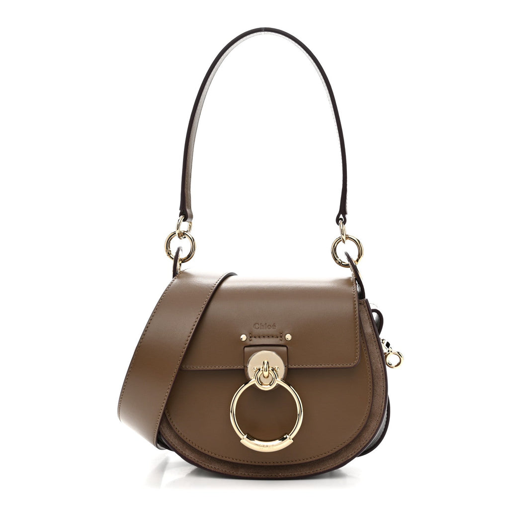 Calfskin Small Tess Bag Dark Nut