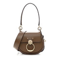 Calfskin Small Tess Bag Dark Nut