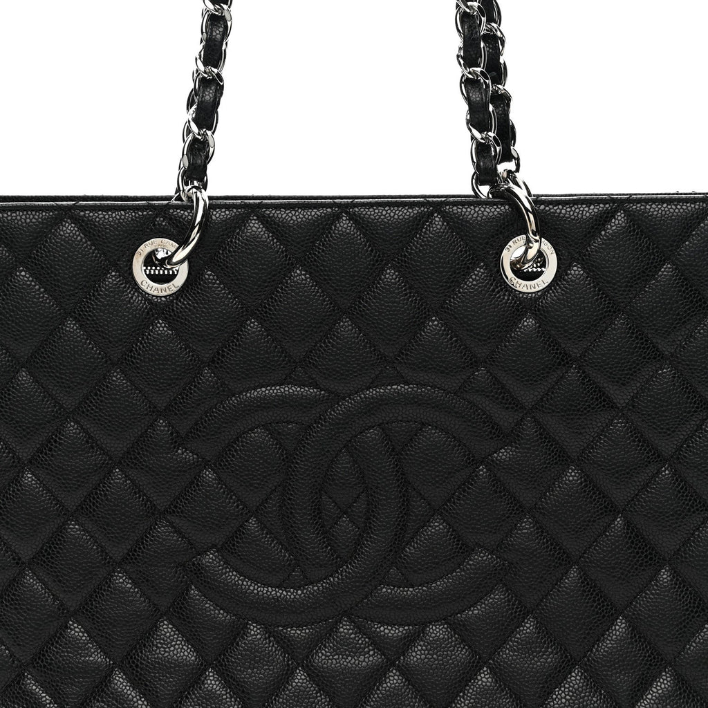 Caviar Quilted XL Grand Shopping Tote GST Black