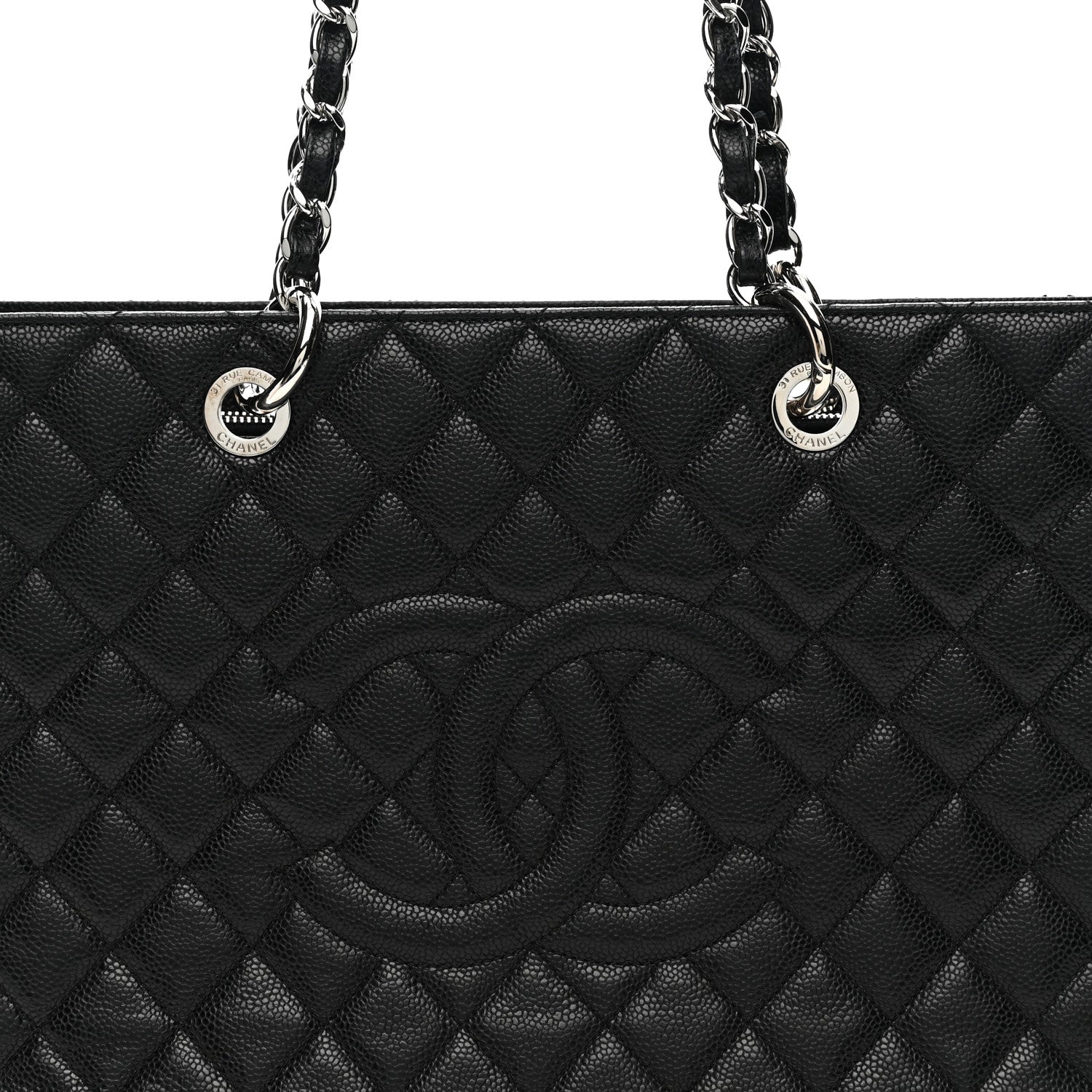 Caviar Quilted XL Grand Shopping Tote GST Black