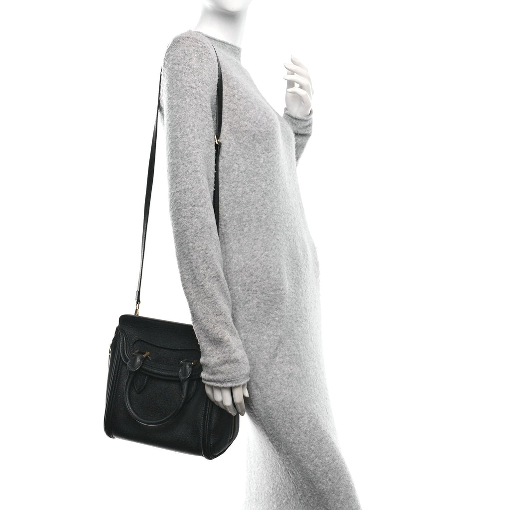 Grained Calfskin Large Heroine Black