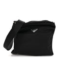 Nylon Vela Flat Messenger Bag Black