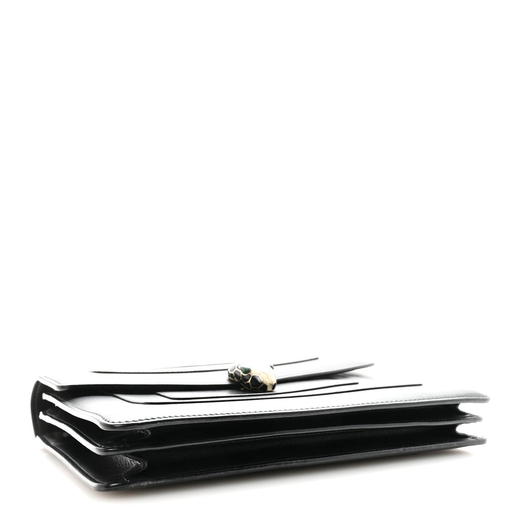 Calfskin Serpenti Forever Crossbody Bag Black