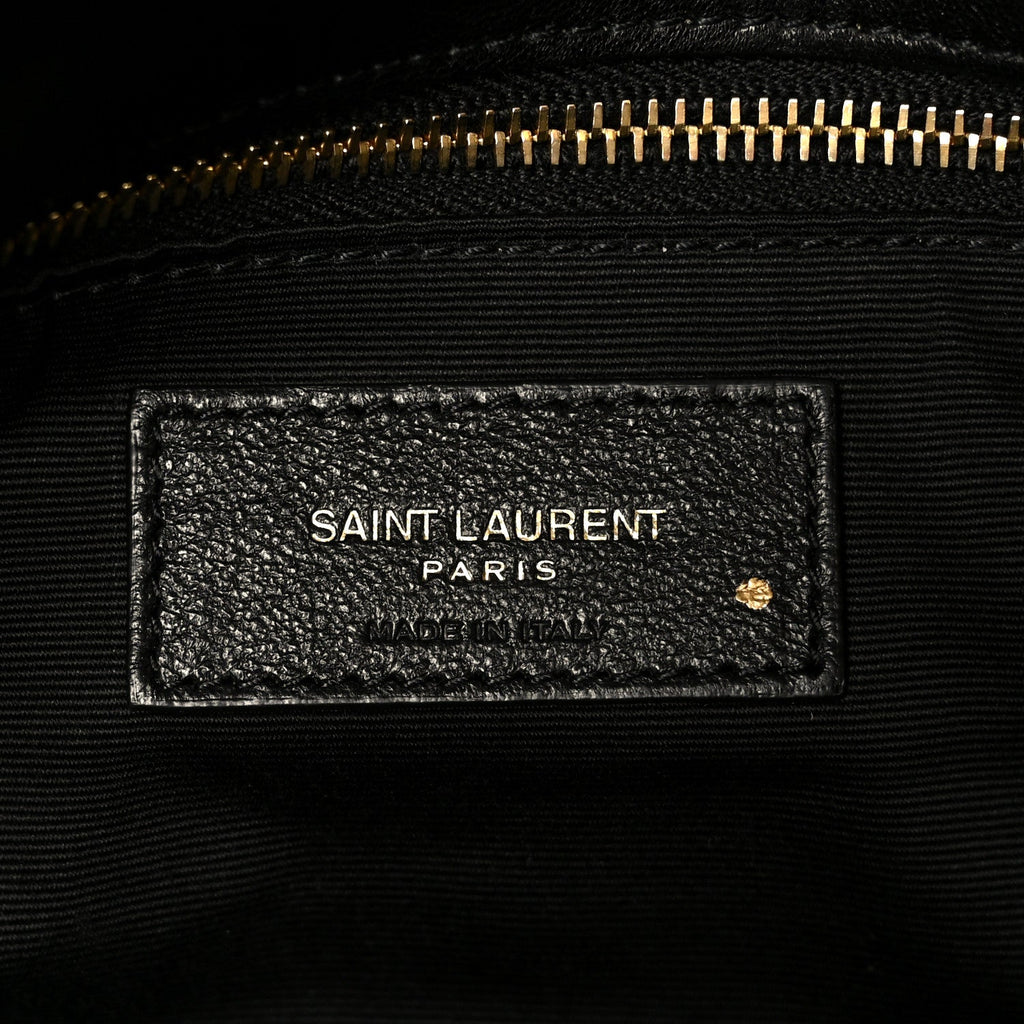 Plunged Lambskin Calypso Black