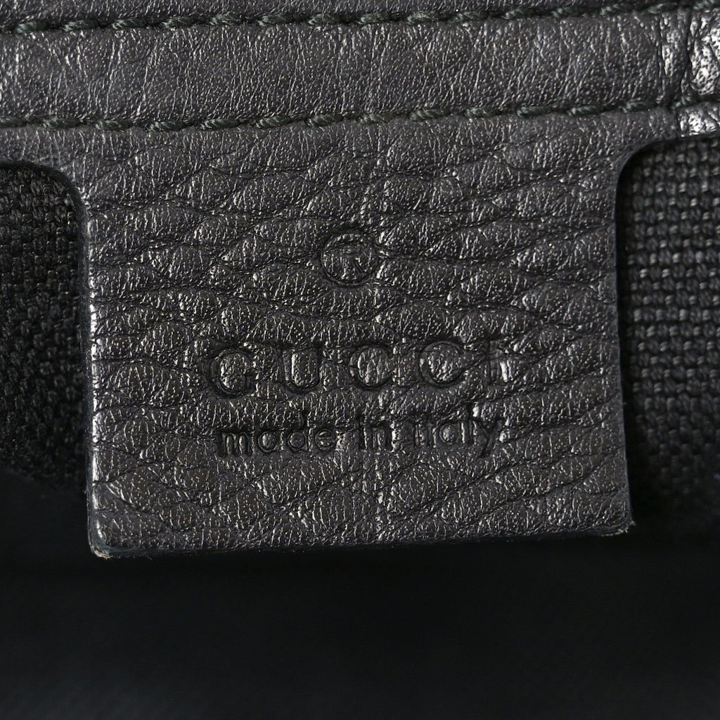 Pebbled Calfskin Medium Bamboo Shopper Tote Black