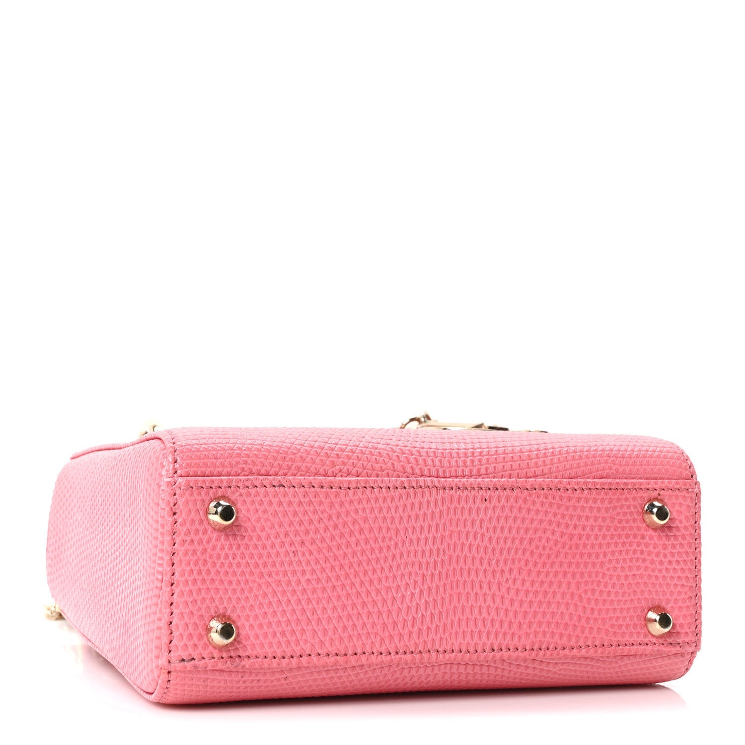 Lizard Mini Lady Dior Pink