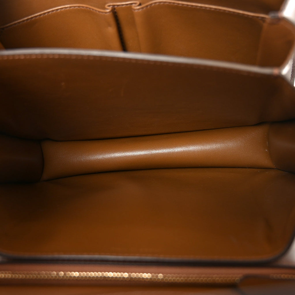 Box Calfskin Medium Classic Box Flap Bag Camel