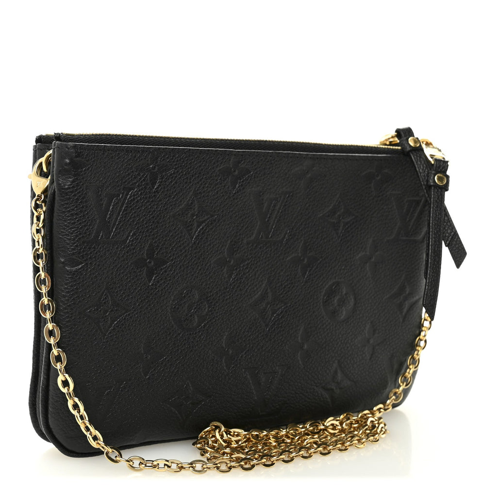 Empreinte Double Zip Pochette Black