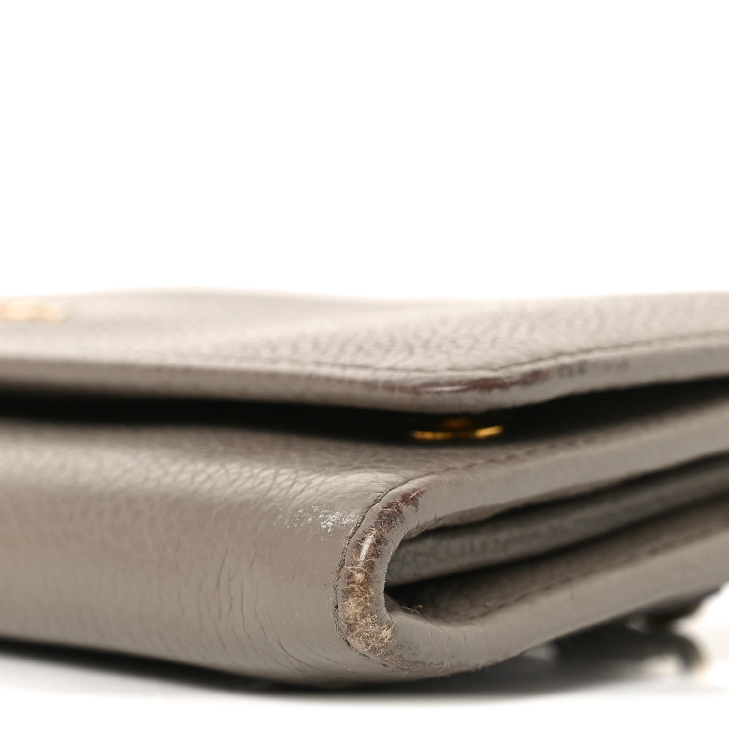 Vitello Daino Metal Continental Flap Wallet Argilla