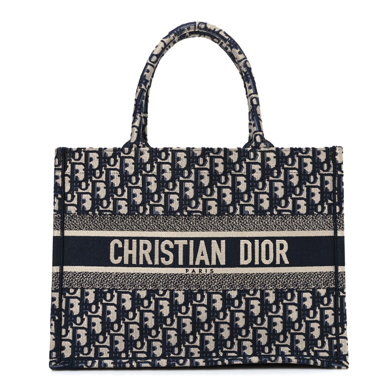 Oblique Medium Book Tote Blue Multicolor