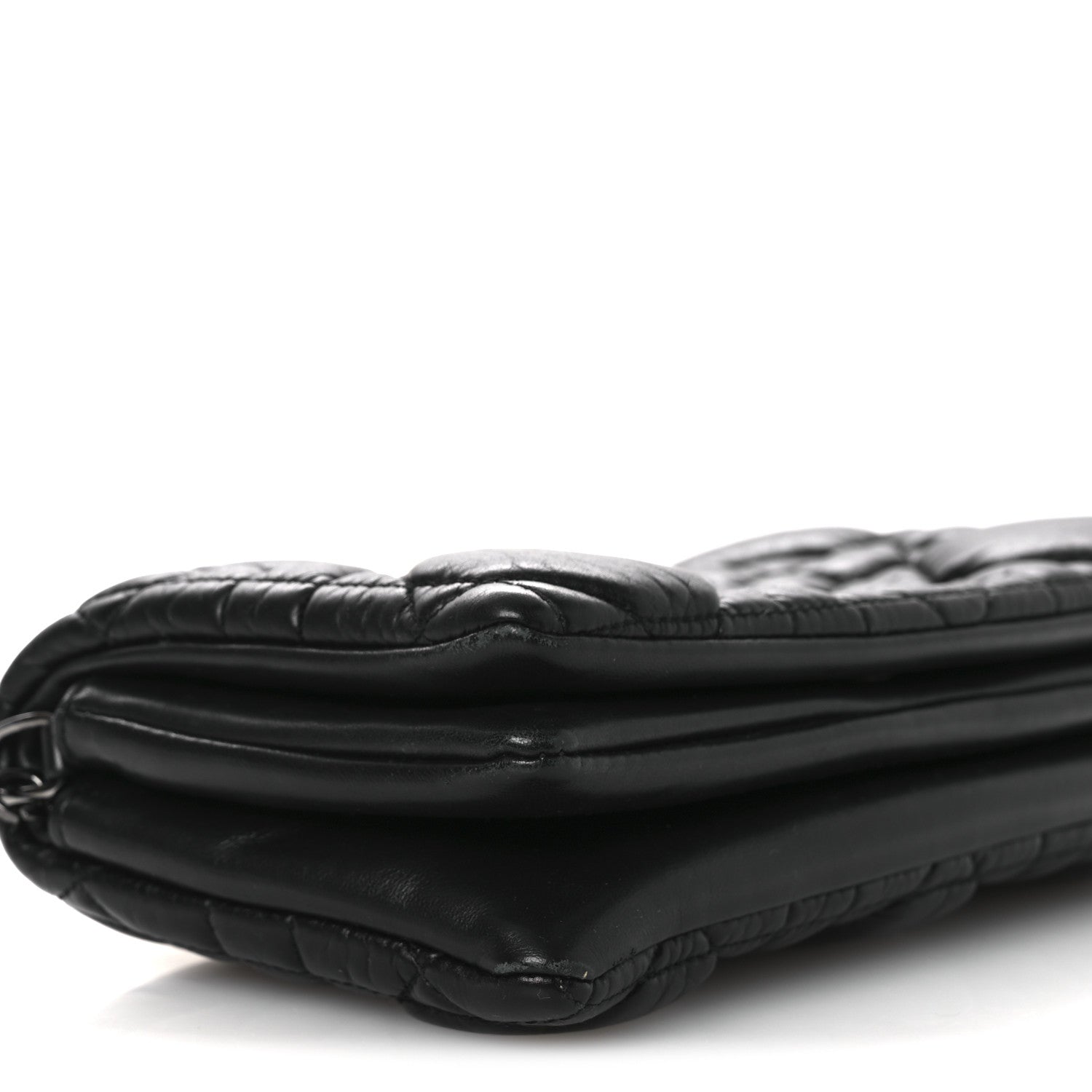 Calfskin Macrocannage Mini Caro Bag Black