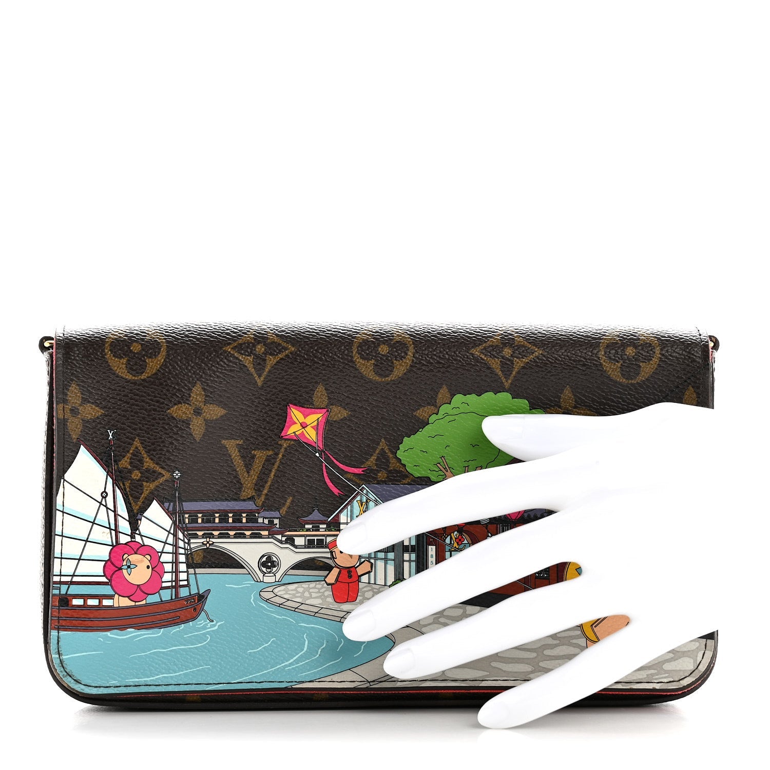 Monogram 2022 Christmas Animation China Chengdu Pochette Felicie Chain Wallet Red
