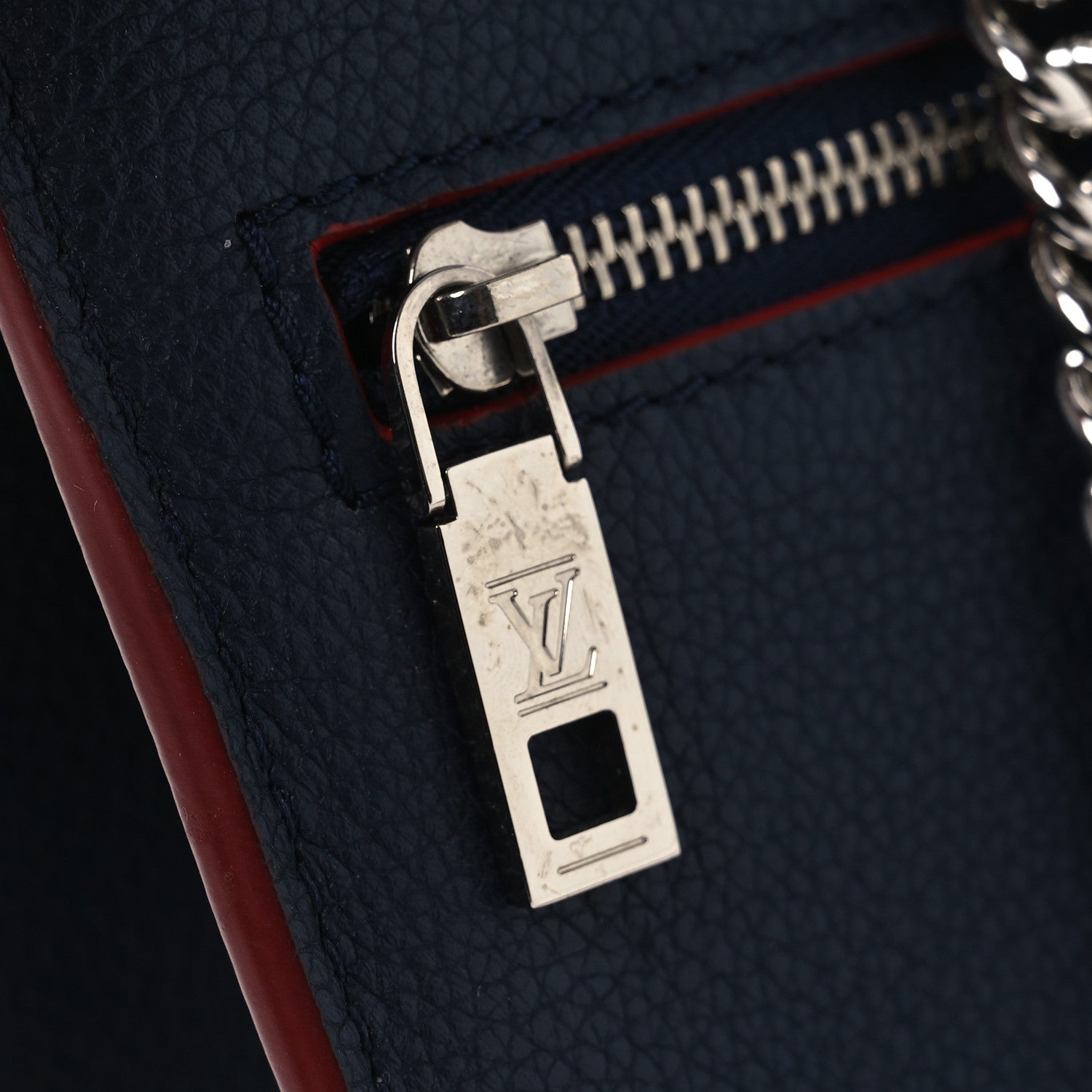 Soft Calfskin Mylockme Chain Bag BB Marine Rouge