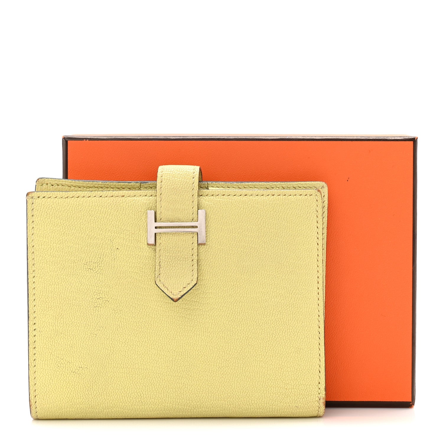 Chevre Mysore Bearn  Holder Wallet Jaune Bourgeon