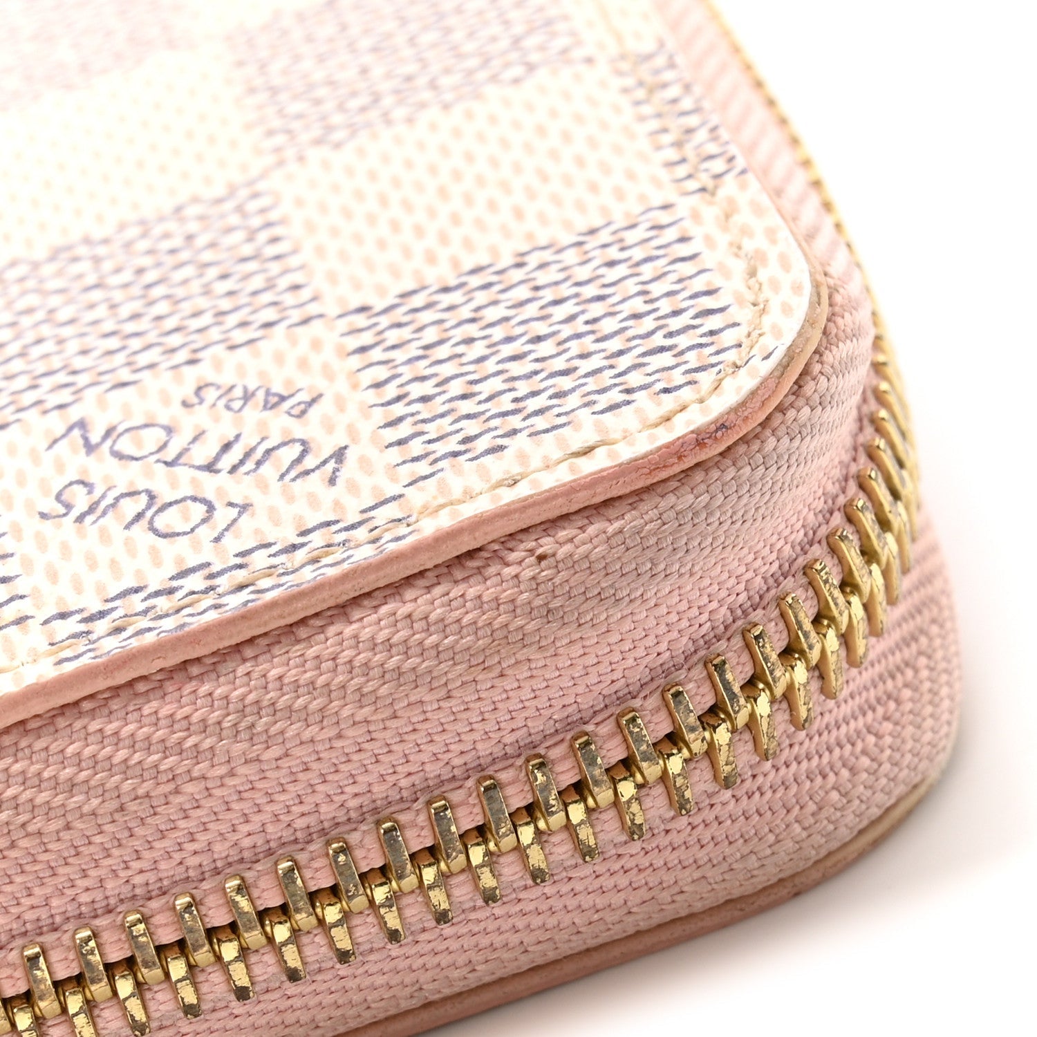 Damier Azur Zippy Wallet Rose Ballerine