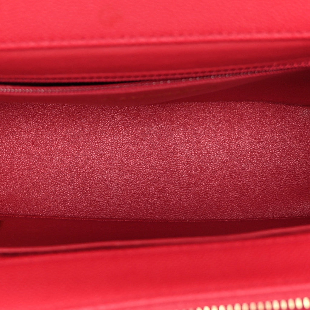 Caviar Quilted Medium Business Affinity Flap Red