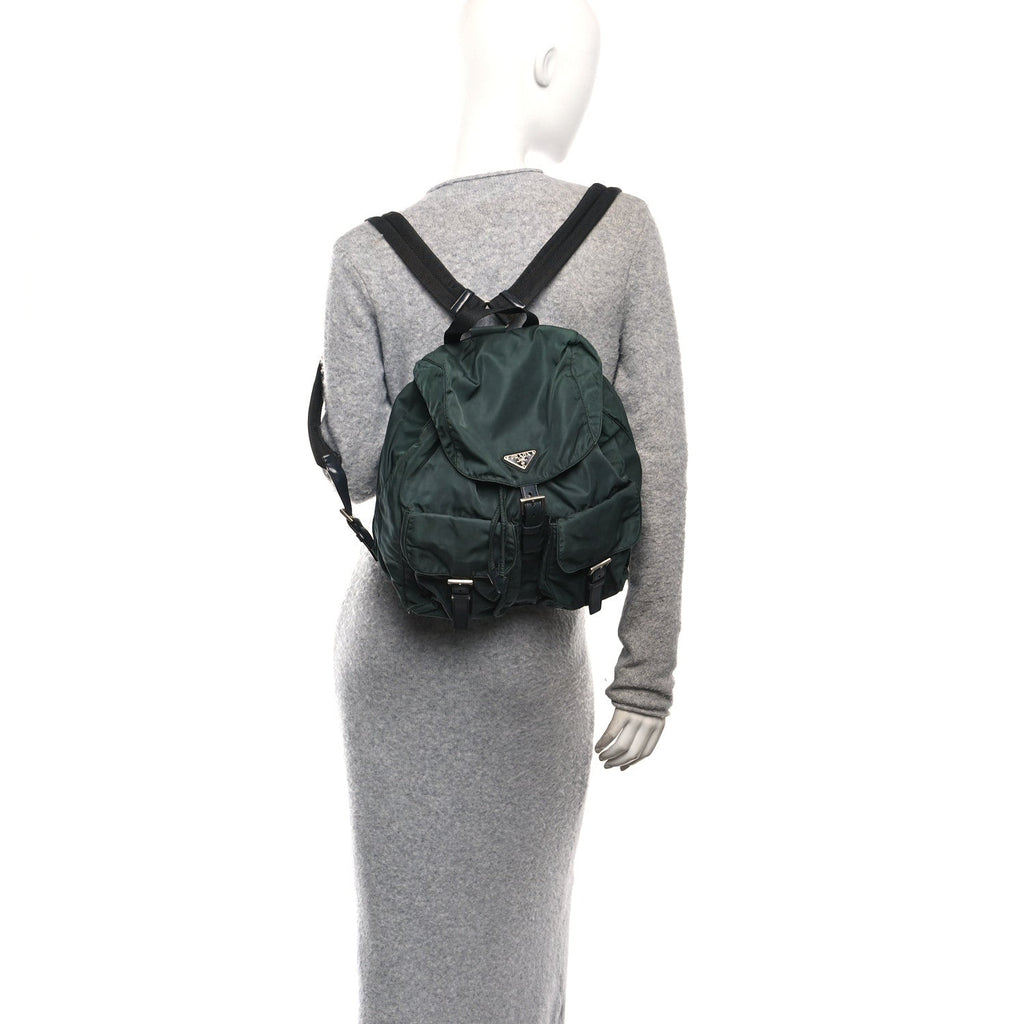 Nylon Vela Medium Backpack Green