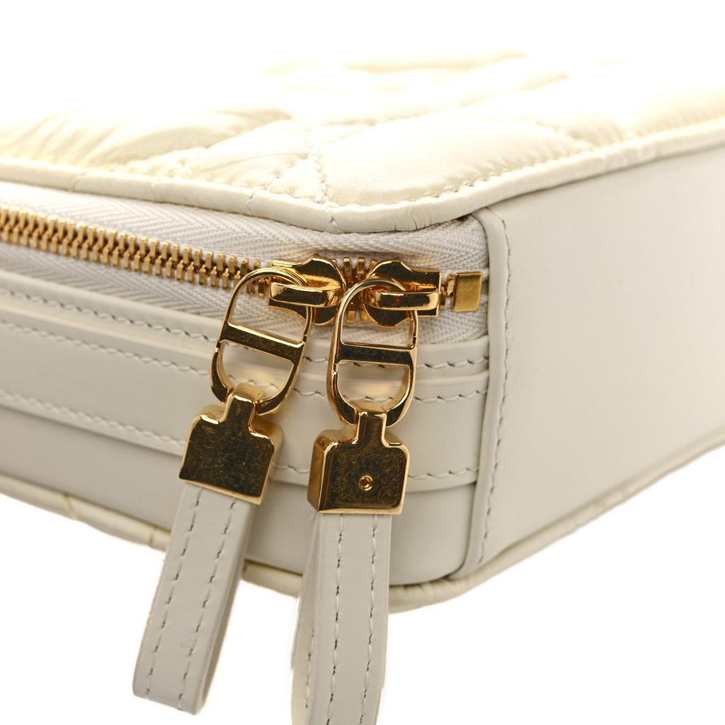 Calfskin Macrocannage Caro Box Bag Latte