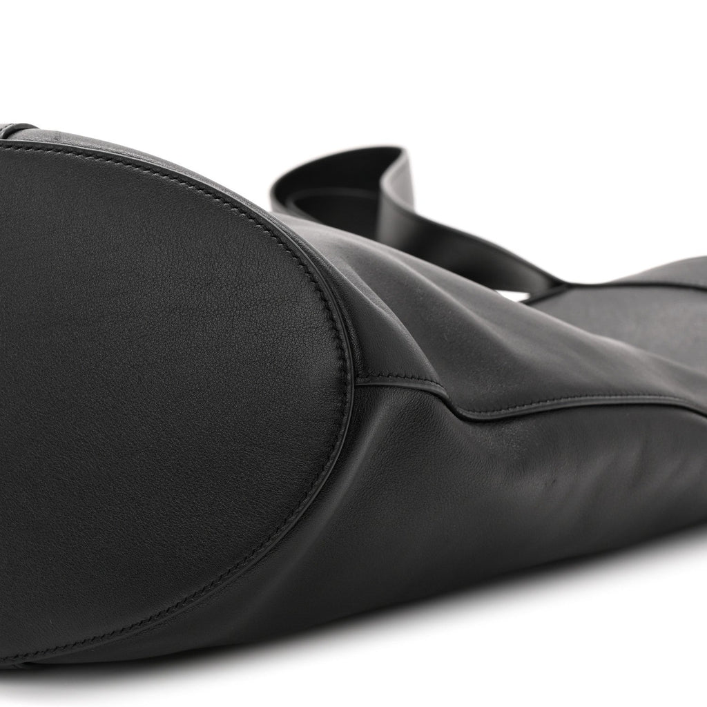 Santorini Lux Calfskin Y Drawstring Tote Black