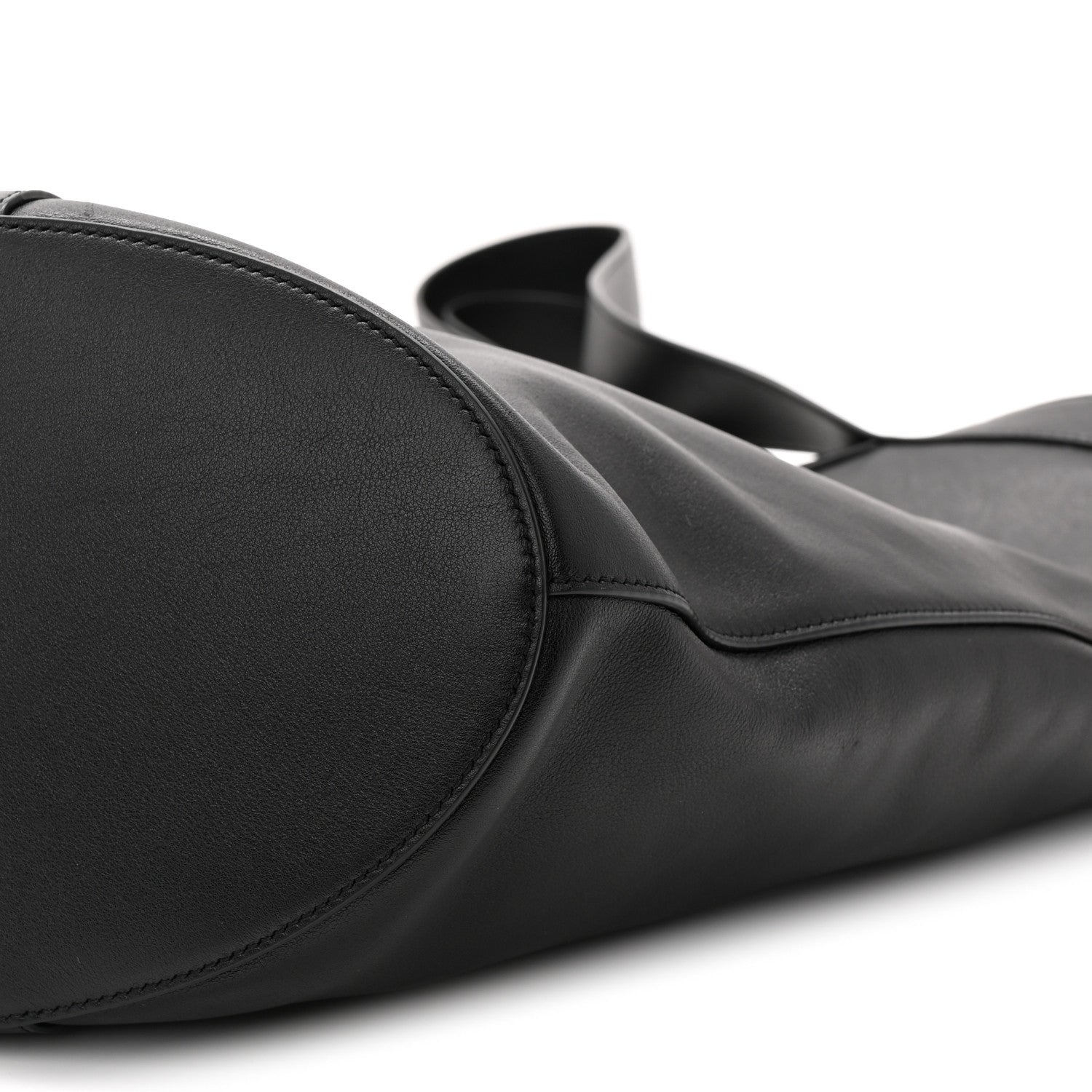 Santorini Lux Calfskin Y Drawstring Tote Black
