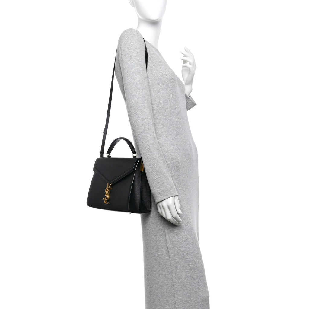 Grain de Poudre Medium Classic Monogram Cassandra Top Handle Black Rouge Legion