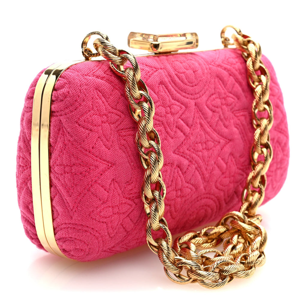 Jersey Monogram Motard Minaudiere Clutch Pink