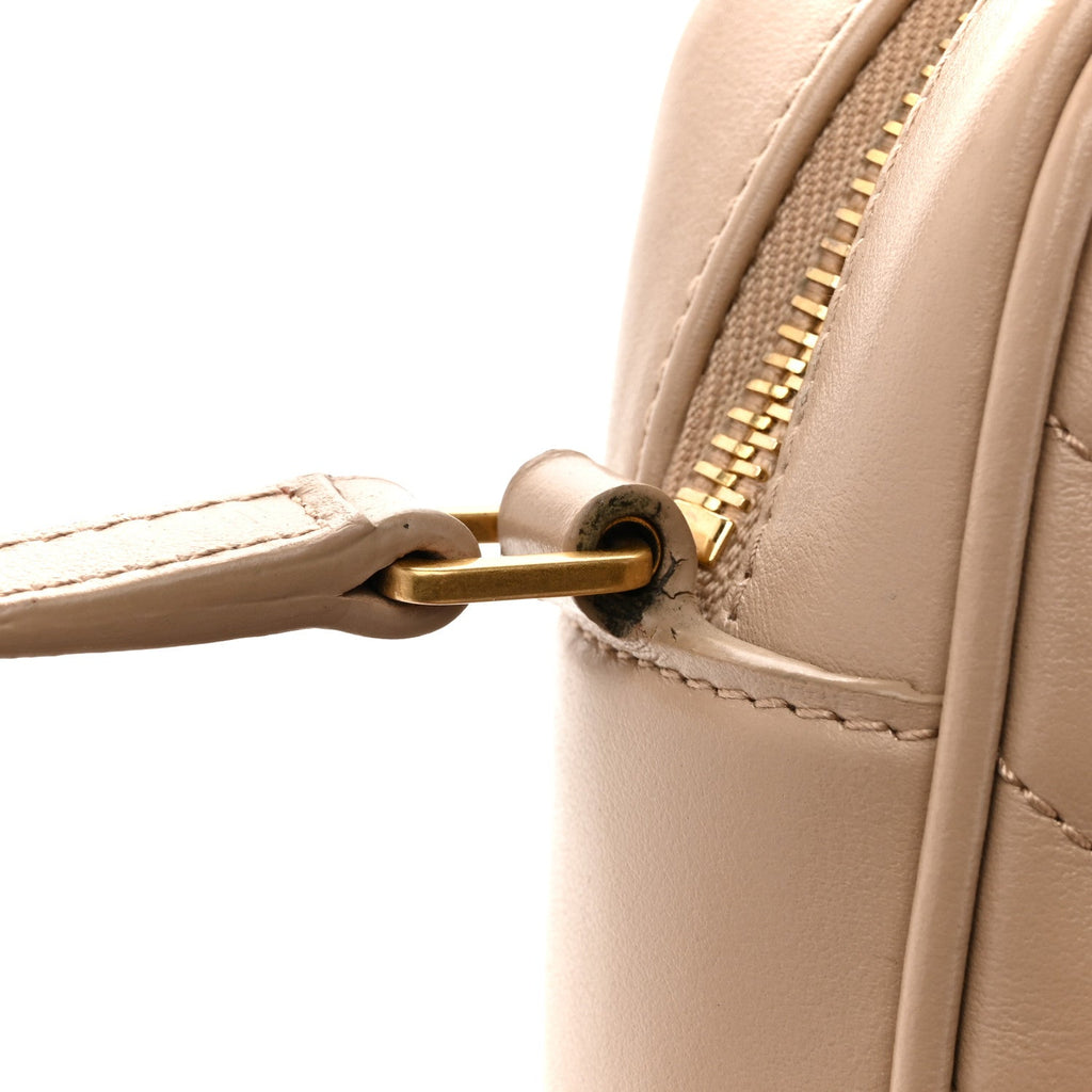 Calfskin Matelasse Monogram Lou Camera Bag Dark Beige